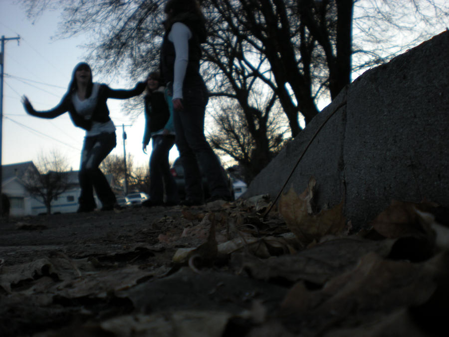 playing in the street