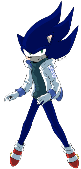 Dark Sonic Outline by grim-zitos on DeviantArt