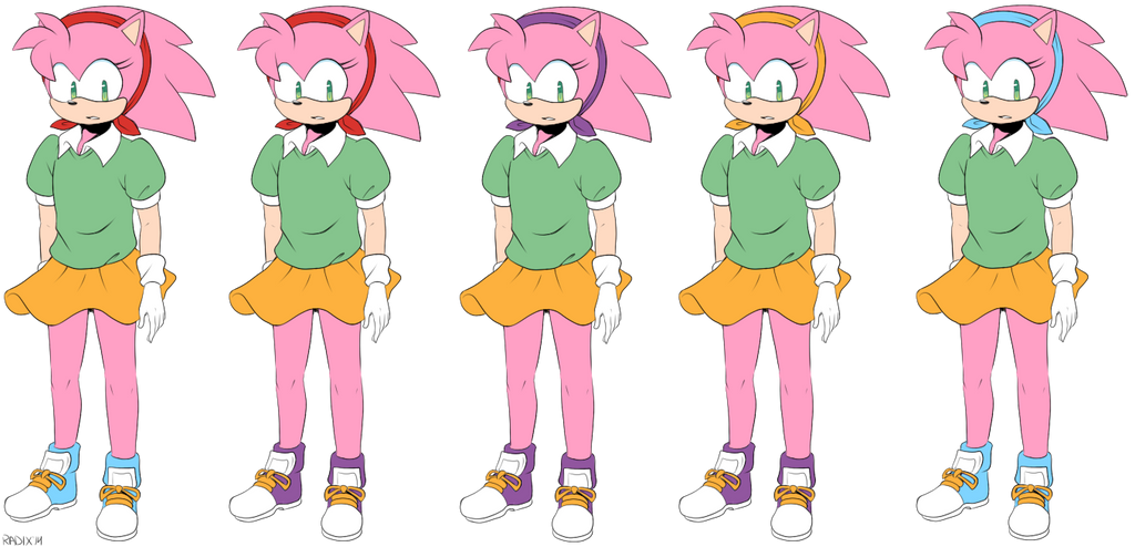 Amy Variants Classic Amy colours by General-RADIX on DeviantArt