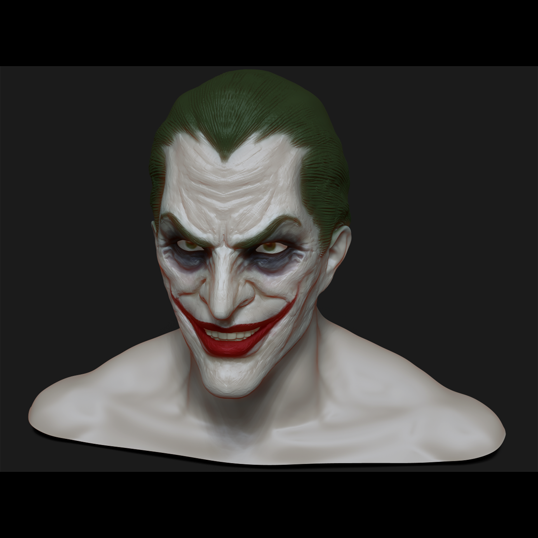 Zbrush - Joker Head Sculpt