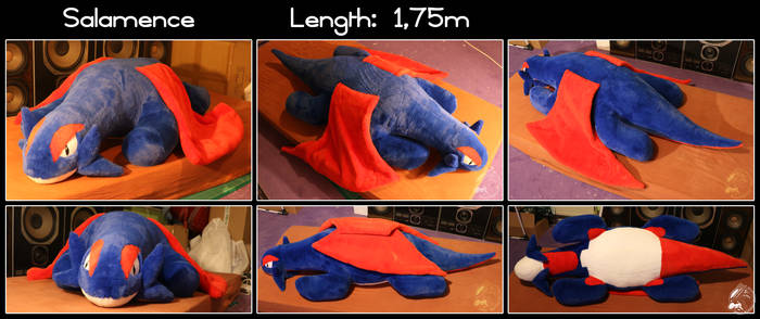 Salamence Plushie by Ryuu-Van-Draco