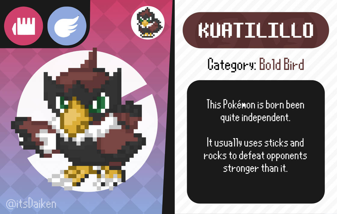 Kuatilillo | fighting / Flying type fakemon by itsDaiken on DeviantArt