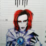 Marilyn manson pen drawing