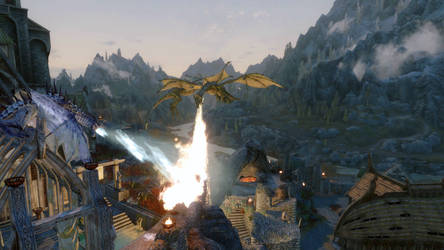 Skyrim dragon battles