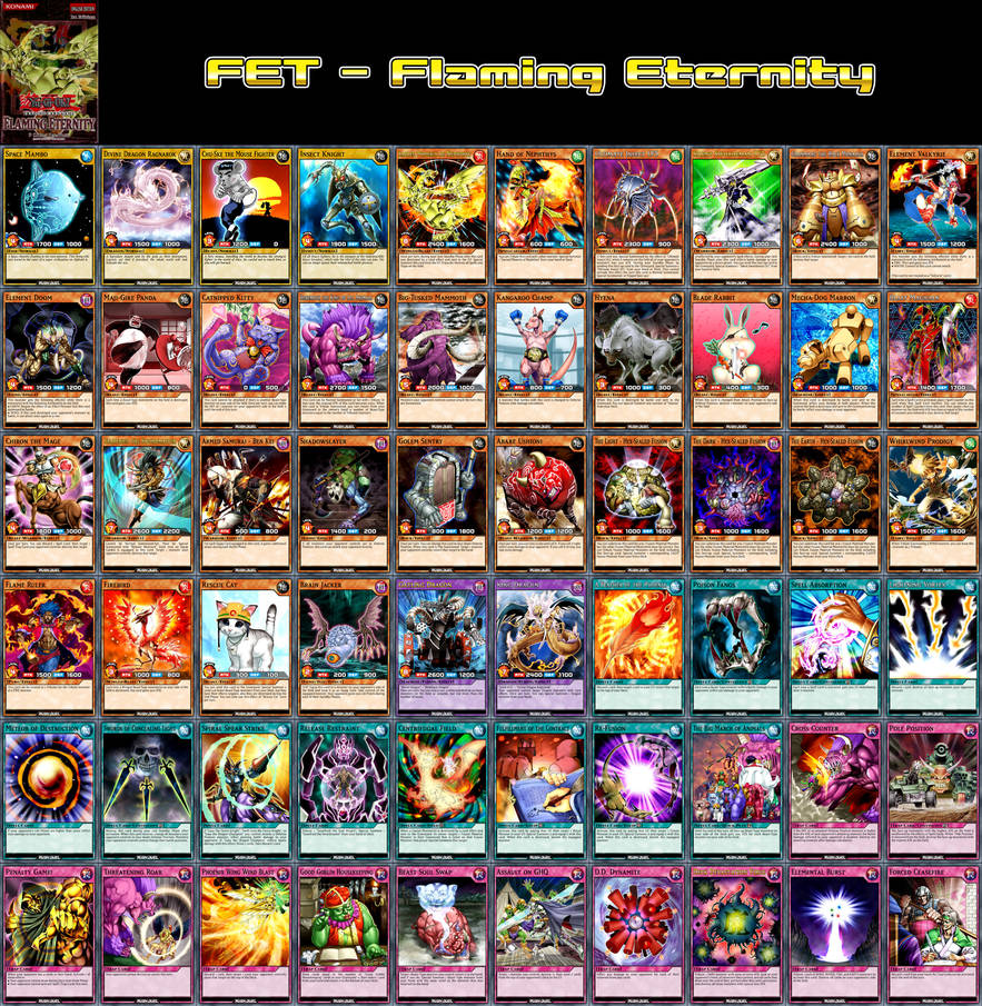 yugioh flaming eternity card list Yu-Gi-Oh! - Gatling Dragon (FET-EN035) - - 1st Edition increase the ATK of this card by 500 points. Ranking ALL Flaming Eternity Cards!
