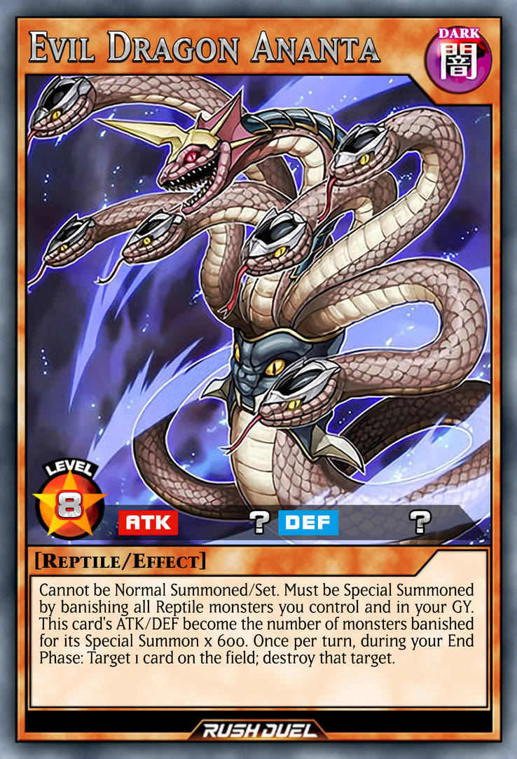 Carta Evil Dragon Ananta - ANGU-EN042 - Rara 1ª Edición