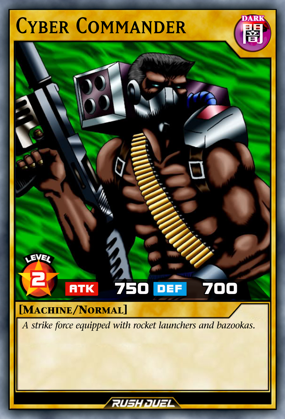 cyber commander yugioh card This is what I consider to be the coolest custom card in @venom_romulus92s lot of 5 character cards hed recently made: The Cyber Commander! I find this piece in particular SO fascinating, not just