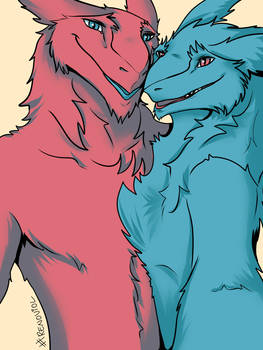 YCH - and free base - Valentine Sergals Selfie