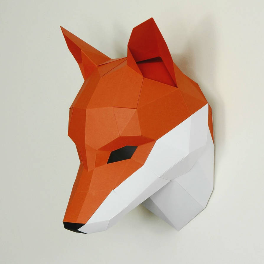 3д маска из бумаги. Паперкрафт Фокс маска. 3-D маски Steve Wintercroft. Маска Fox пепакура. Fox Mask Wintercroft.
