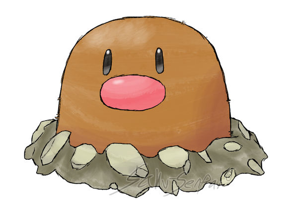 Draw'em All Challenge: 050 Diglett by Saku-Senpai on DeviantArt