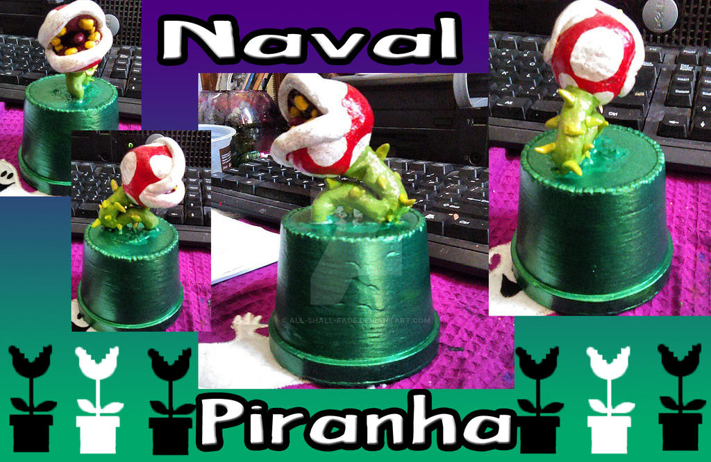 Naval Piranha clay figurine