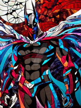 Batman The Dark Knight. Photo stained glass