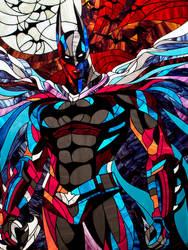 Stained glass picture Batman by Art-Brother