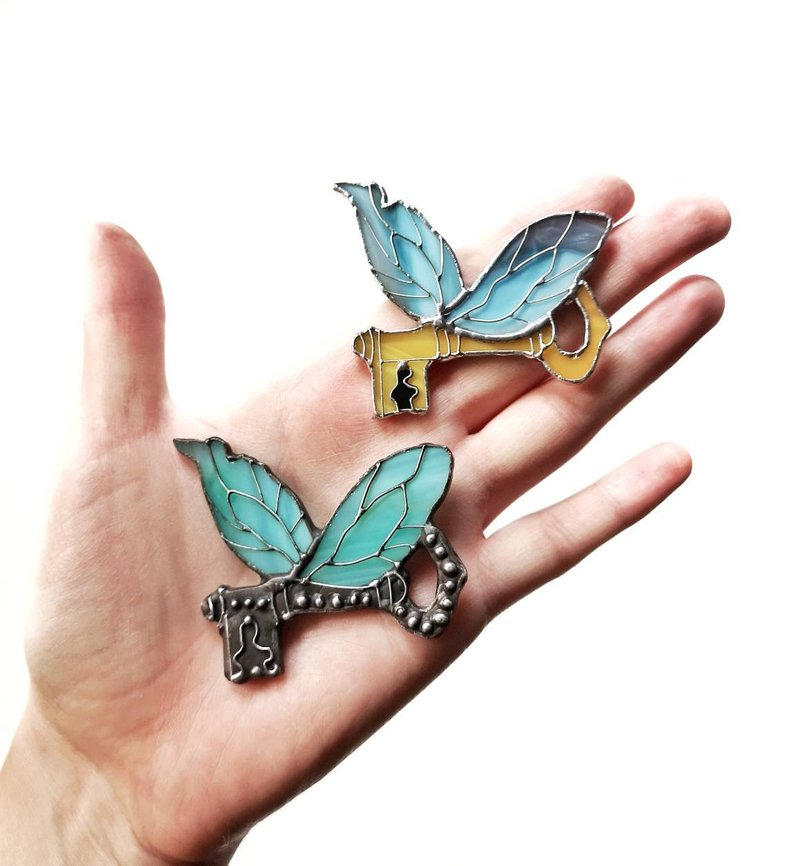 Stained Glass Flying Key Harry Potter Inspired by Art-Brother on DeviantArt