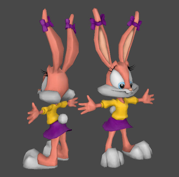 Babs bunny. Банни 3д. Looney Tunes 3d модель. Tiny Bunny 3d модель. Игтящ Bunny 3d model.