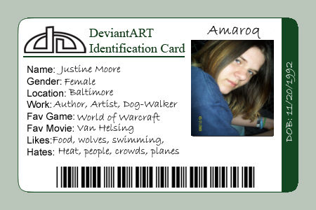 DeviantART Identification Card