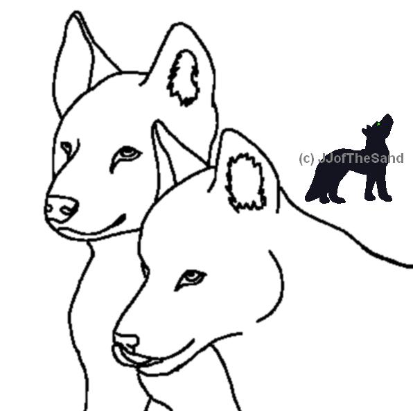 Wolf Pup Lineart