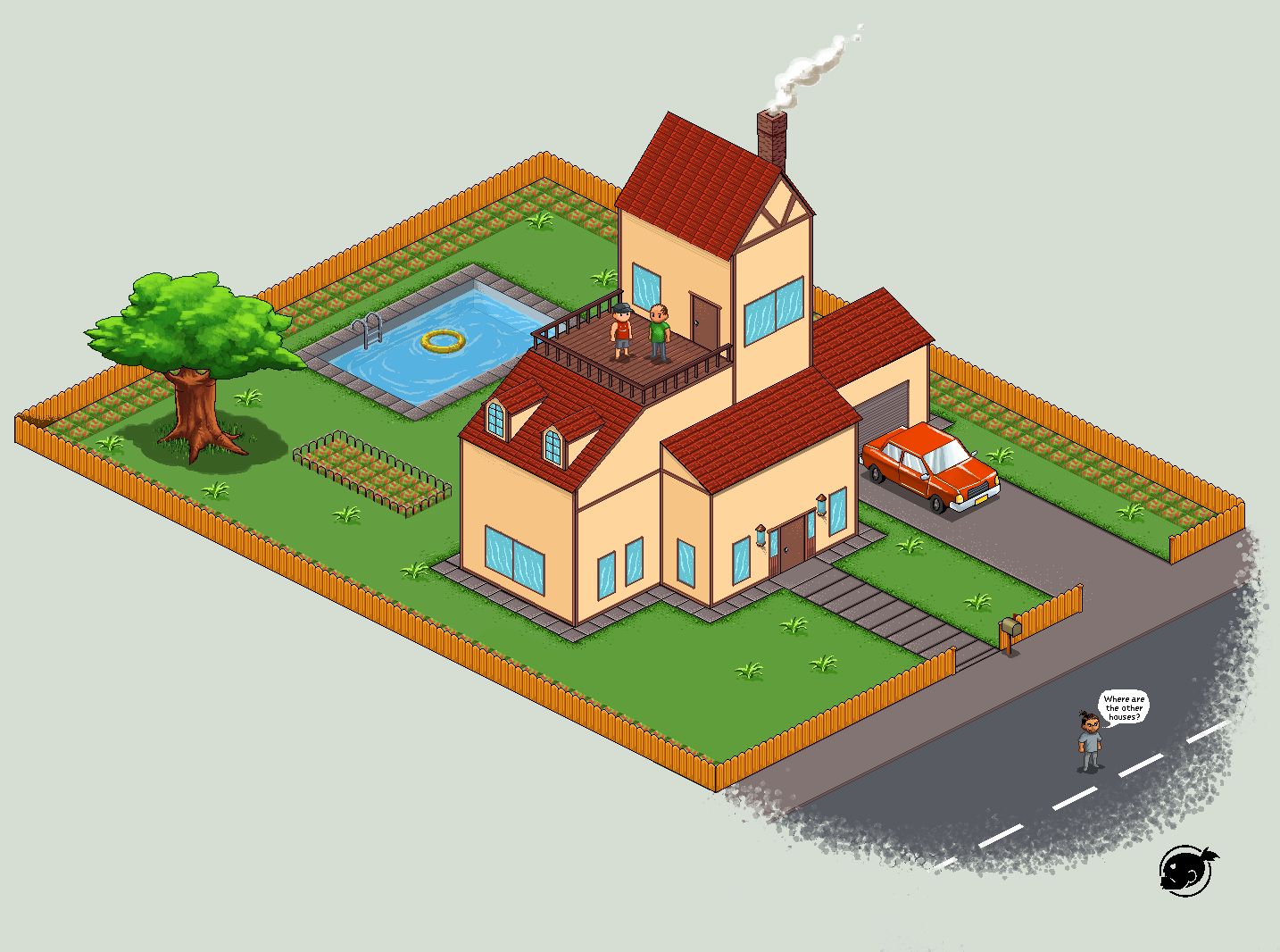 pixel house