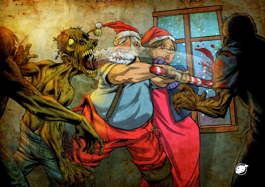 santa against zombies