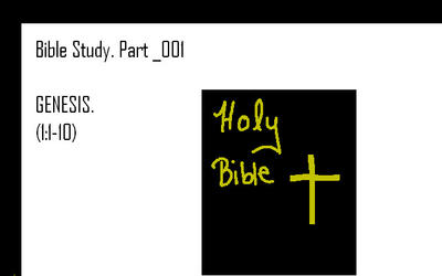 Bible Study: Gen 1:1-10