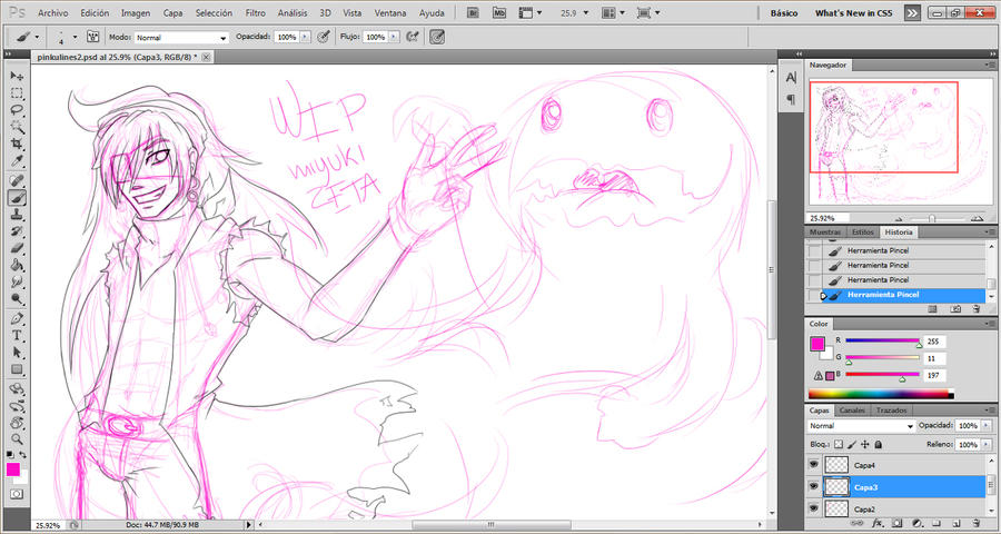 pink monster proceso