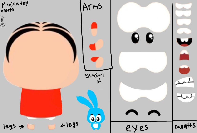 Monica toy assets thingy by MunyaZ on DeviantArt