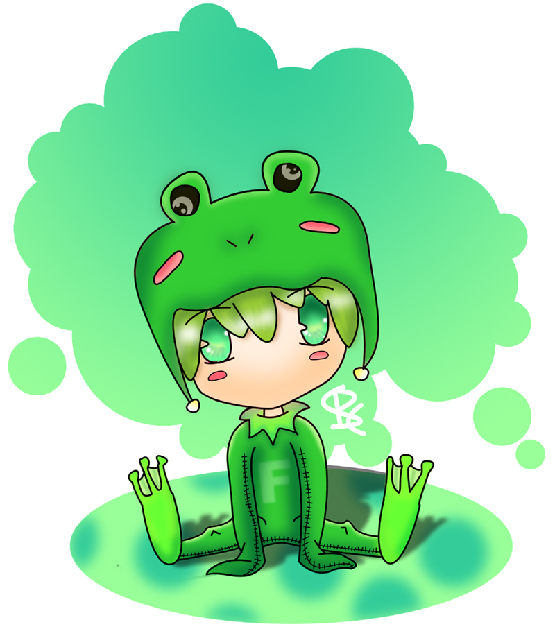Chibi Anime Frogs.