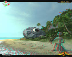 Lost Alien '3D anaglyph'