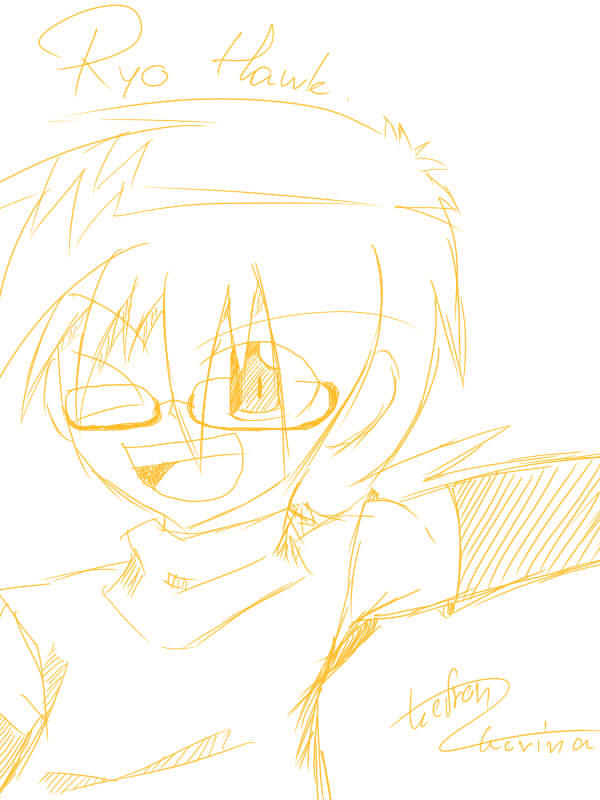 lineart : Ryo Hawk by kefron on DeviantArt