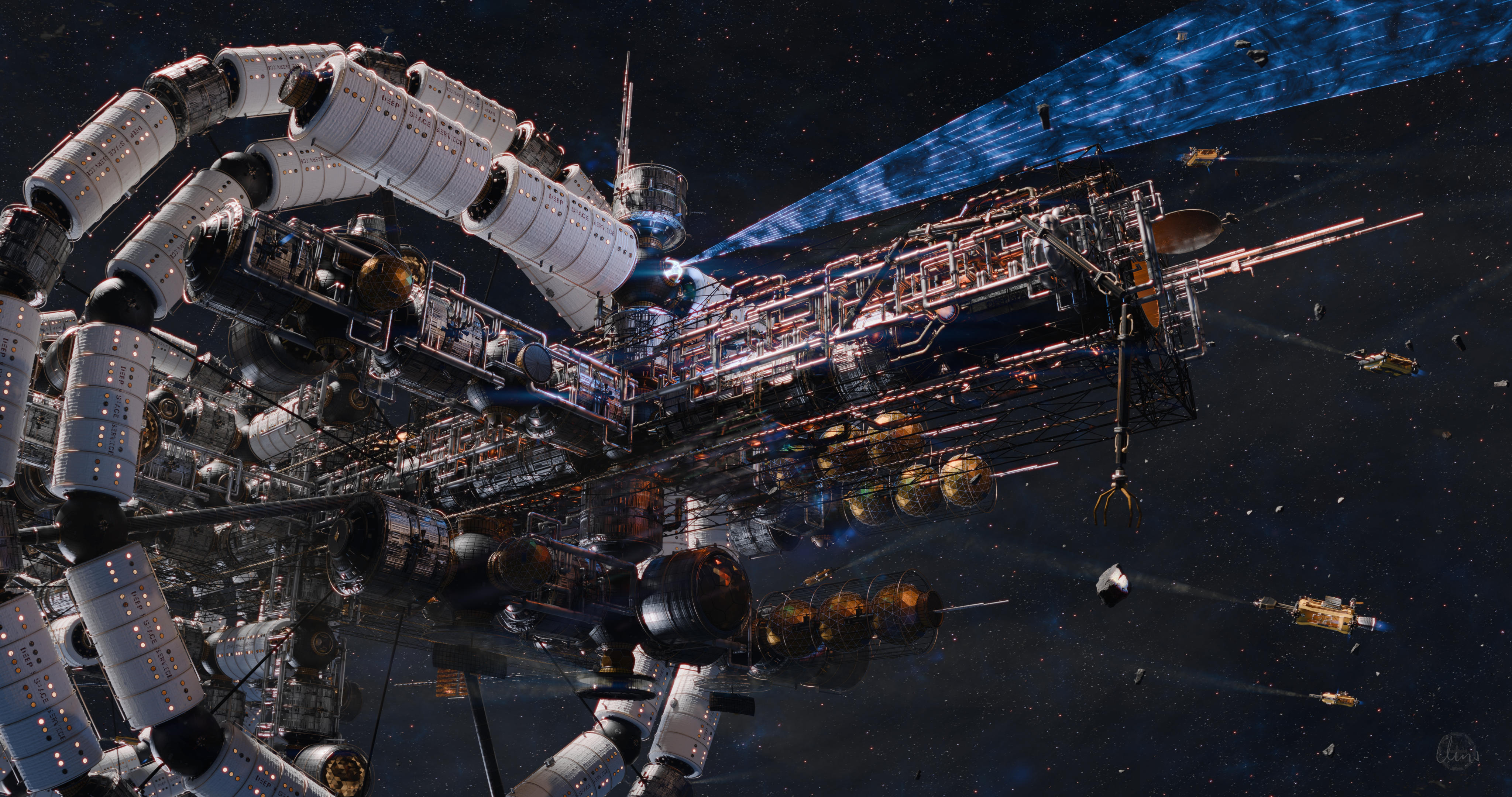 Planetary Rig Asteroid Mining Rig 04 by chgloor on DeviantArt