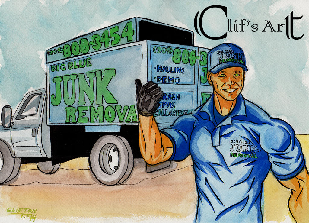Big Blue Junk Removal commission by clifthammavongsa on DeviantArt