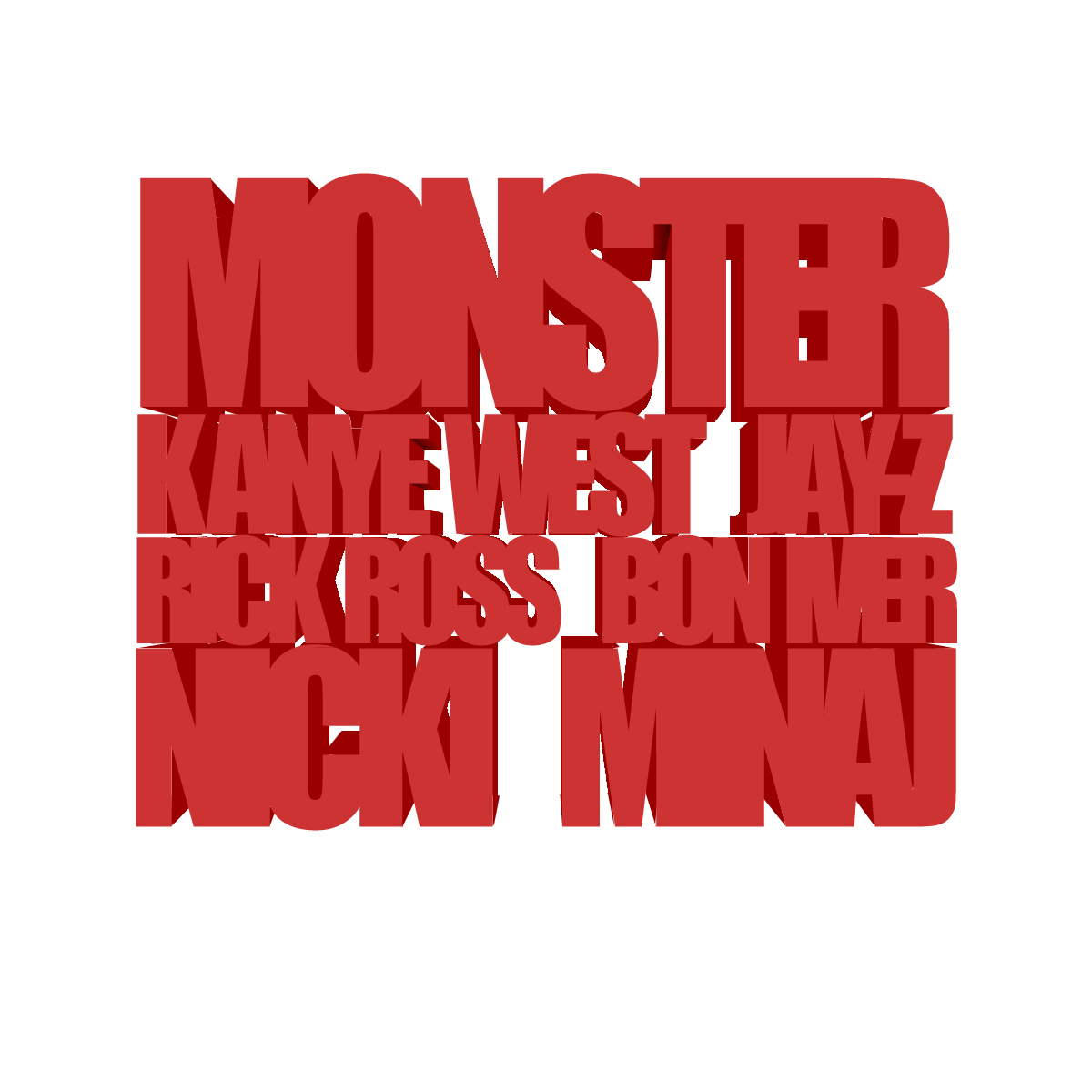 Kanye - Monster 3D cover