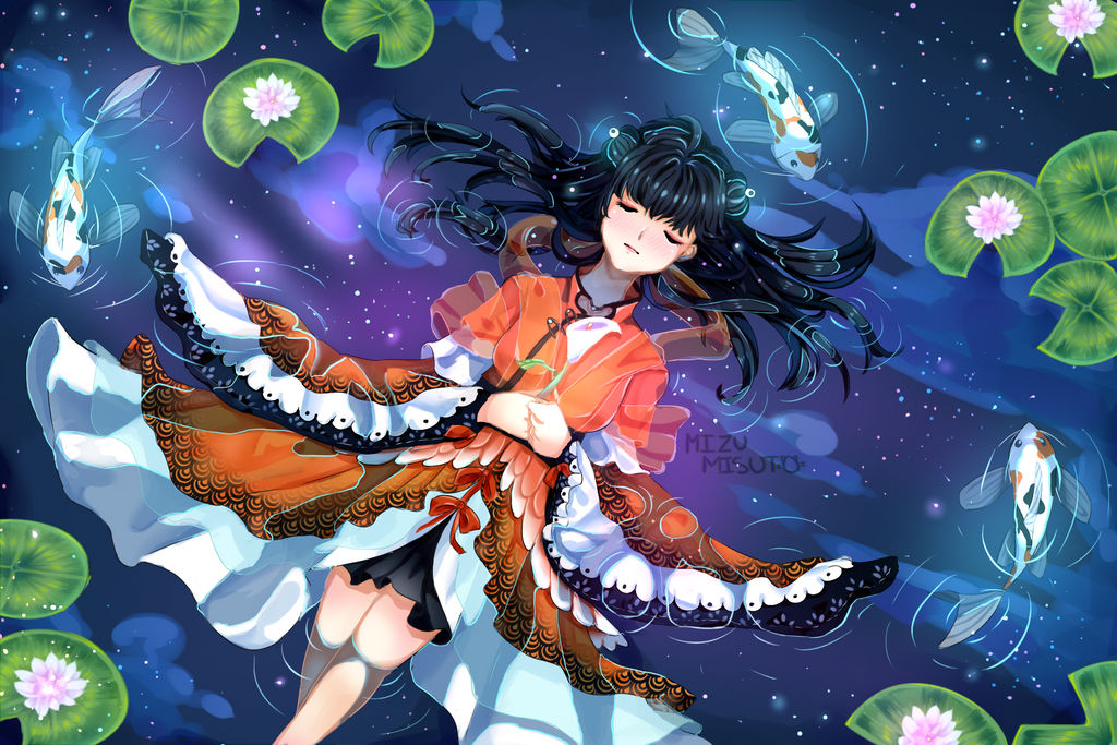 Sleeping Koi w/ Speedpaint by MizuMisuto