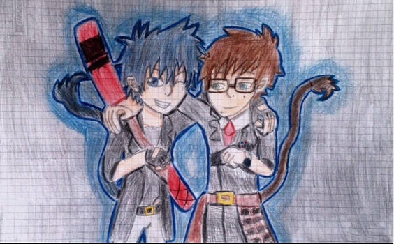 Rin and Yukio Okumura with 29 years