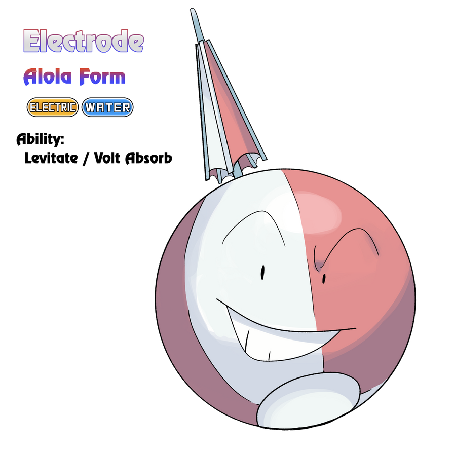 My idea of an alola newspaper voltorb and electrode line. Thoughts