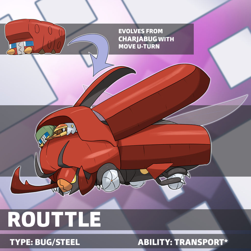Chargebug Evolution Routtle (Galarian Evolution) by locomotive111 on DeviantArt
