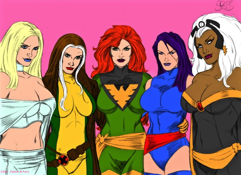 X-Women Emma Frost Rogue Jean Grey Psylocke Storm