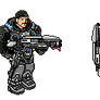 Gnasher Shotgun Pixel Art