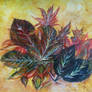 Meeting  of autumn's leaves - Acrylic 98