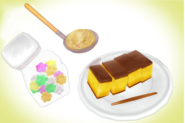 Snack Mmd Random confectionery cake set MMD Download by Hack-Girl on DeviantArt