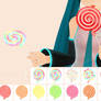 Lollipop Candy set MMD download