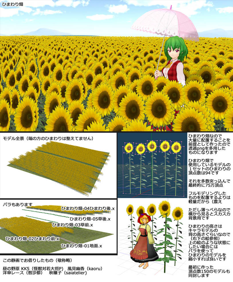 MMD sunflower field stage Download by Hack-Girl on DeviantArt