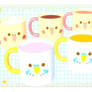 Tri-cup Kawaii Mugs of tea MMD MODEL DOWNLOAD