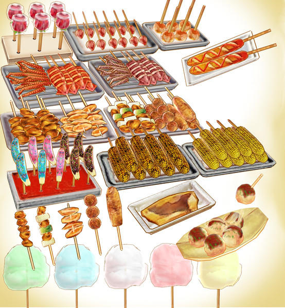 Snack Mmd Street food, funfair food pack MMD DOWNLOAD by Hack-Girl on DeviantArt