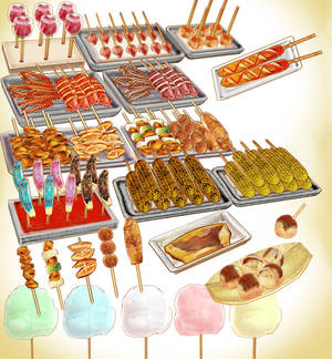 Street food, funfair food pack MMD DOWNLOAD