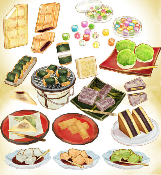 Snack Mmd Japanese confectionery set ver 3.0 MMD MODEL DL by Hack-Girl on DeviantArt
