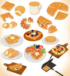 MMD WAFFLE SET PACK BUNDLE MODEL DOWNLOAD