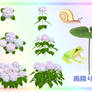 Garden rain plant set, (snail and frogs) MMD PACK