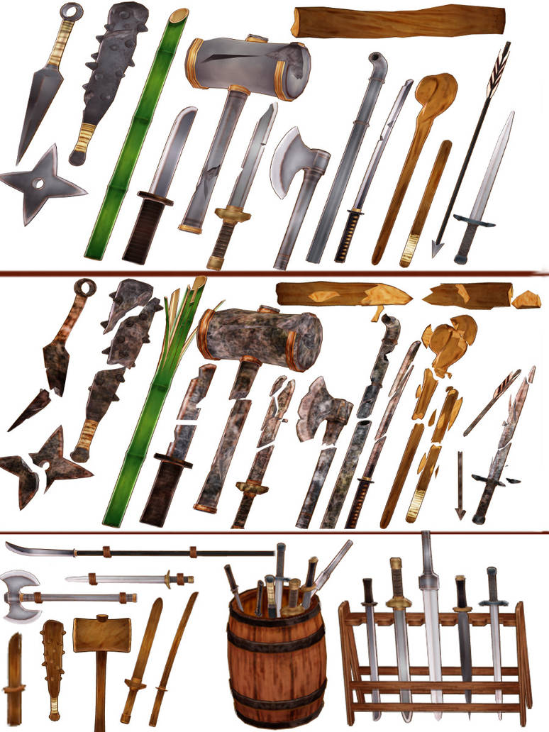 Mdf Weapons MMD Medieval destructible weapon pack dl by Hack-Girl on DeviantArt