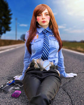 Officer Dva cosplay photoshop edit